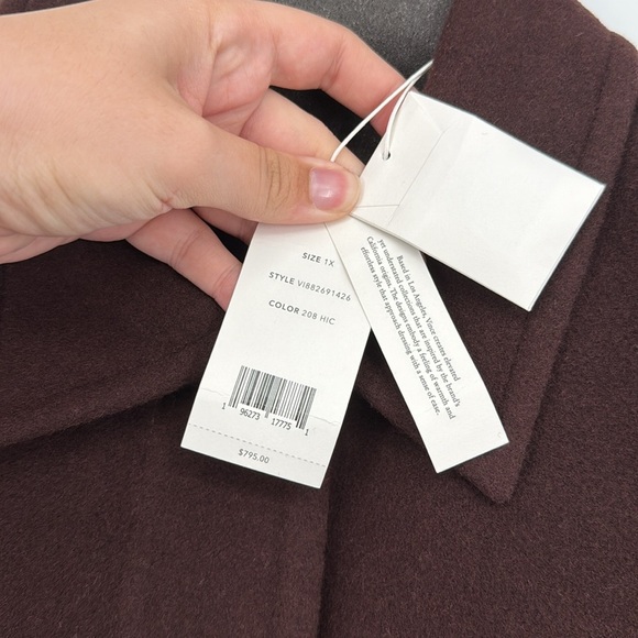 VINCE. Brushed Wool Blended Collared Single Breasted Shirt Coat Sz 1x - Picture 6 of 14
